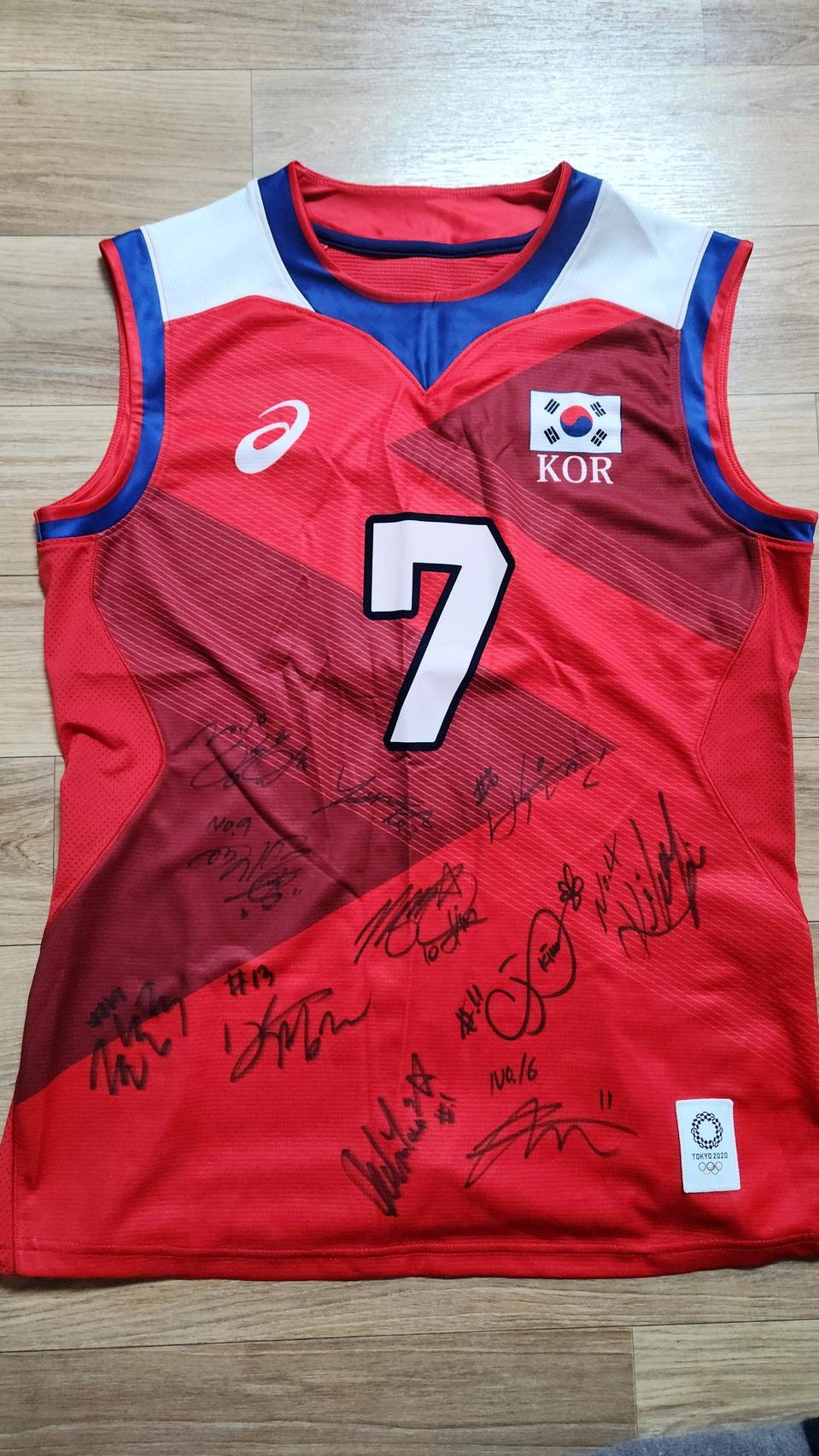 도교올림픽 국대 안혜진님 실착유니폼 팝니다.출전 선수 사인 있습니다.