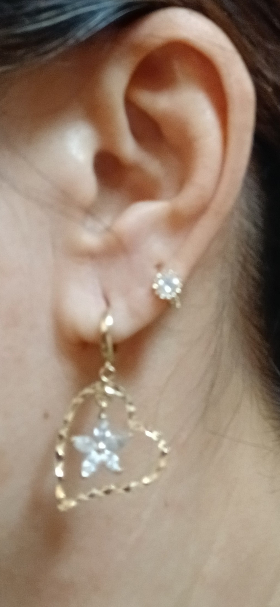 14k하트꽃귀걸이