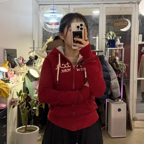 (정품) Abercrombie & Fitch 여성 울프조 후드집업