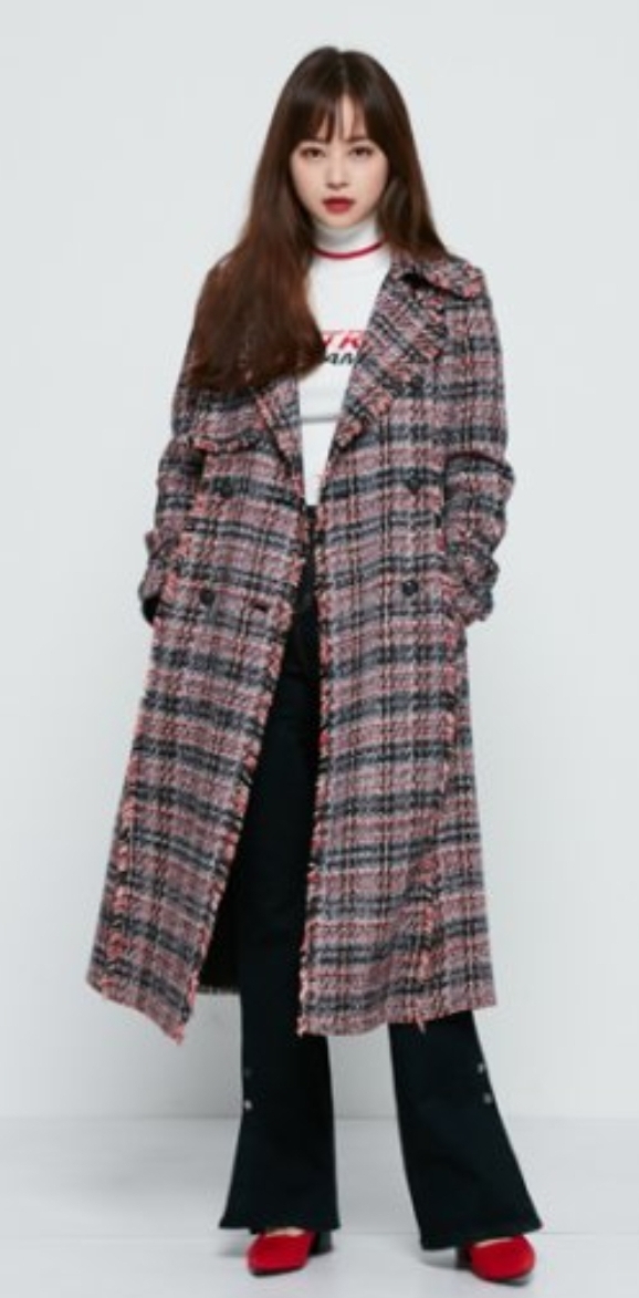 egoist 트위드 롱 코트 55