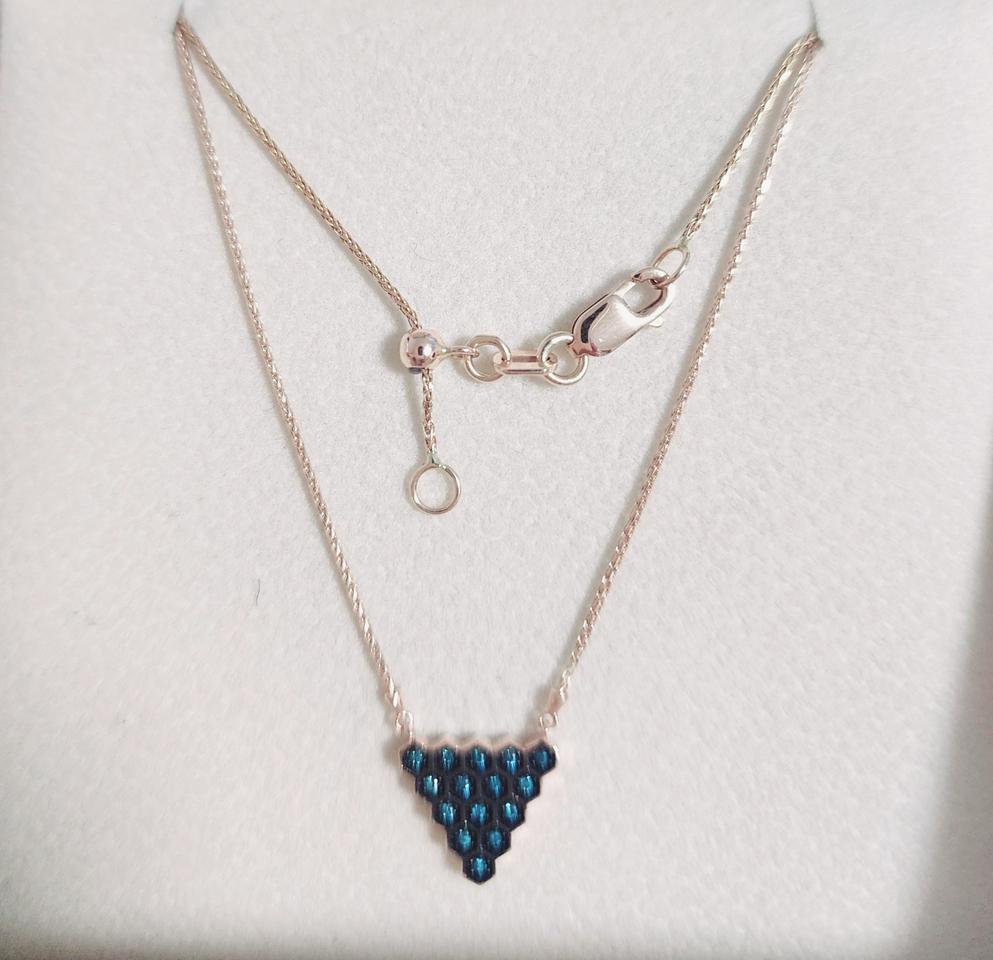 ☆정리해요☆14k 세련된 청다이아 목걸이(줄 길이 조절되요)비싼 아이예요