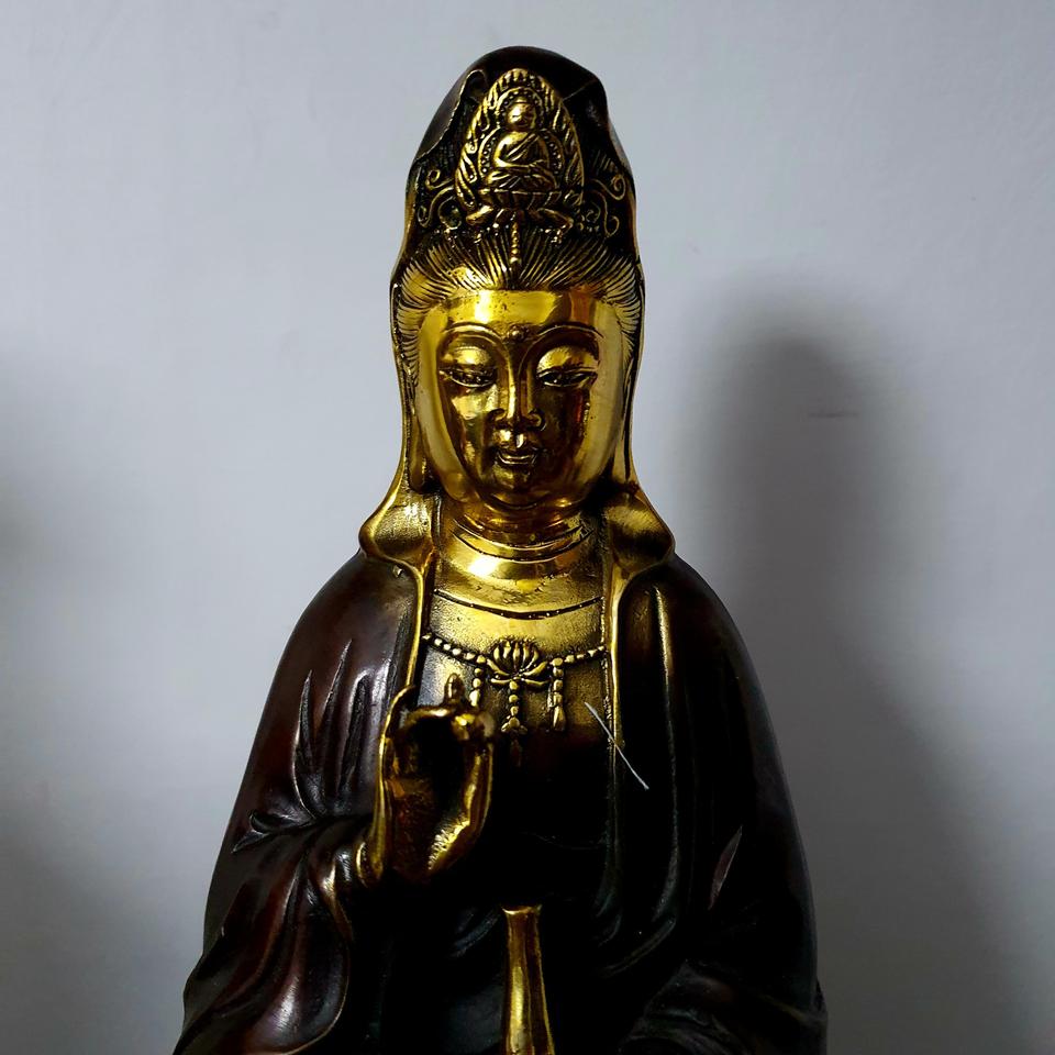 청동불상 약사여래불 관세음보살 개금 진금