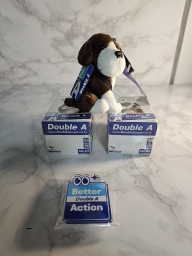 새상품- 정품 더블A 미니메모 박스2개+그립톡 +인형 키링가방걸이