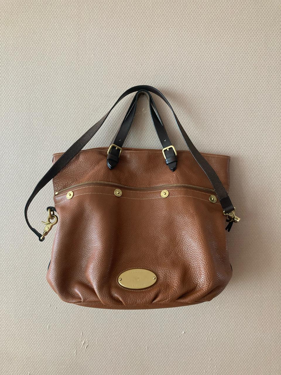 정품 멀버리 레더 투웨이백 / 브라운 토트&크로스백 / 구성품 포함