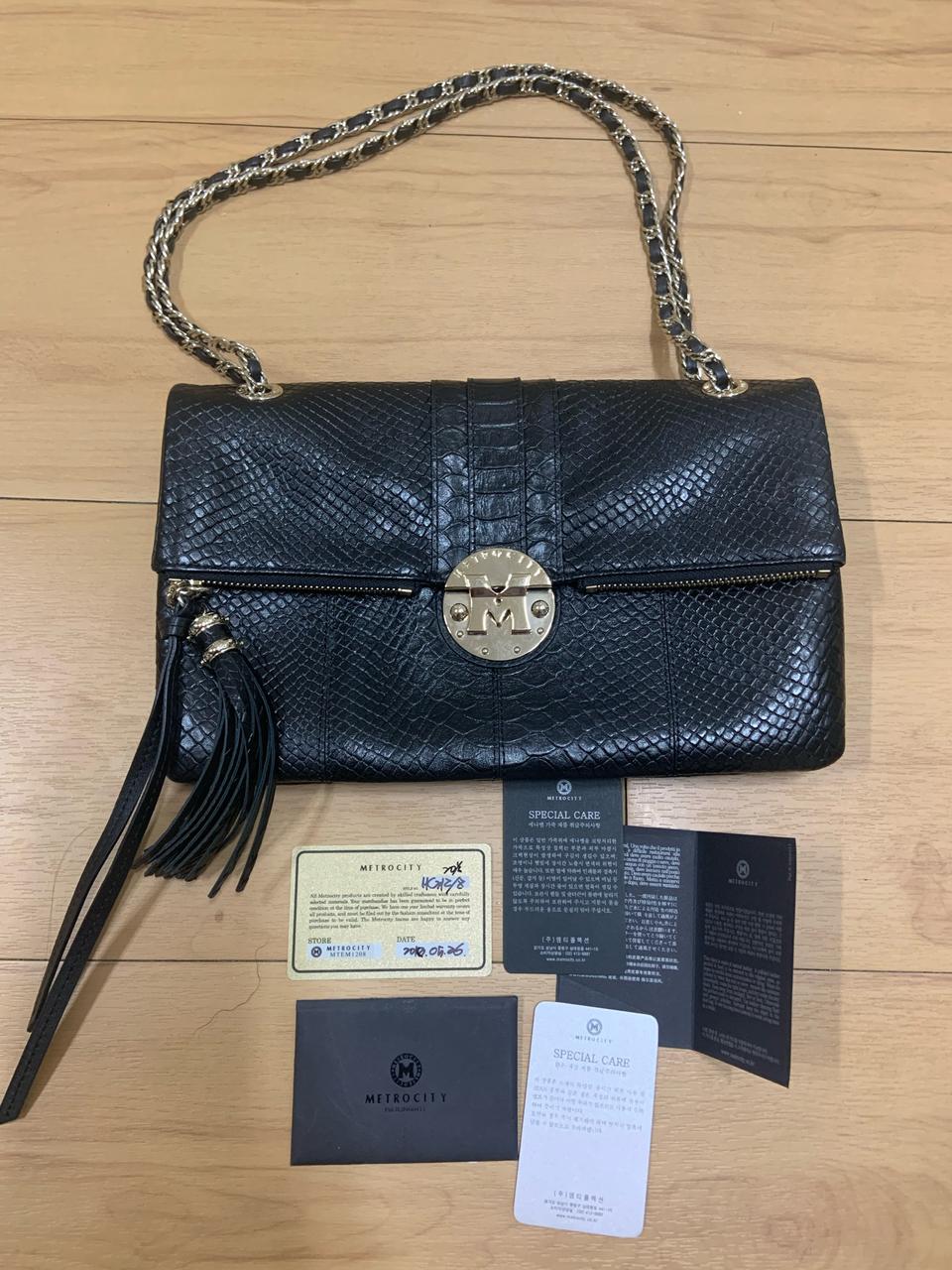 메트로시티가방 크로스백 보증서O