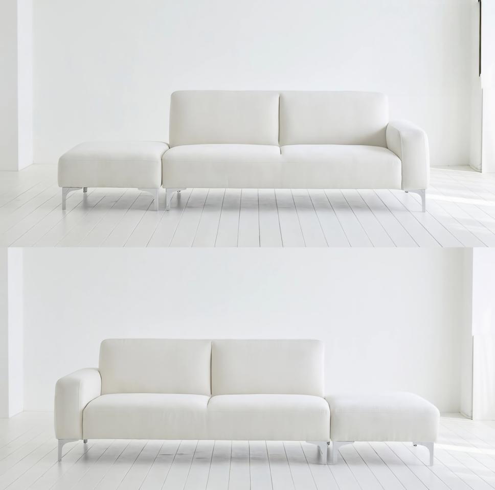 ✨스툴 증정✨패브릭 3인 소파 카우치 아이보리 미니멀 방수 페브릭 쇼파