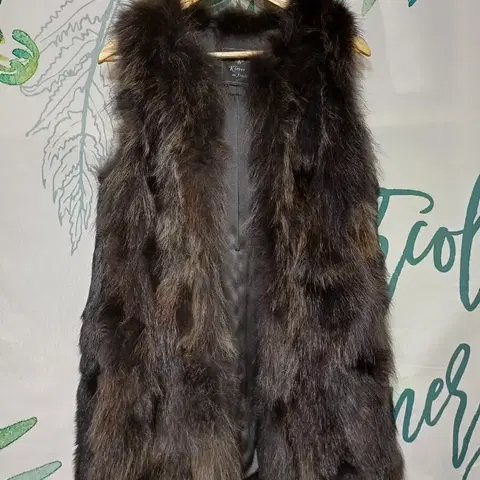 55~66)진도모피/ 라쿤 조끼 진도 클래버