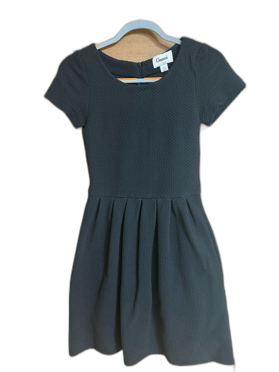 GANNI 가니 원피스 S 블랙원피스 블랙미니원피스 반팔원피스 여름원피스