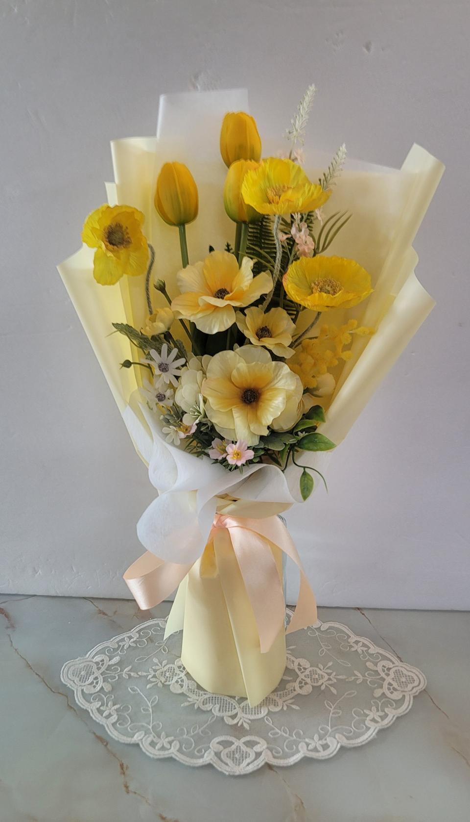 (새상품)고급 조화꽃다발/인테리어소품