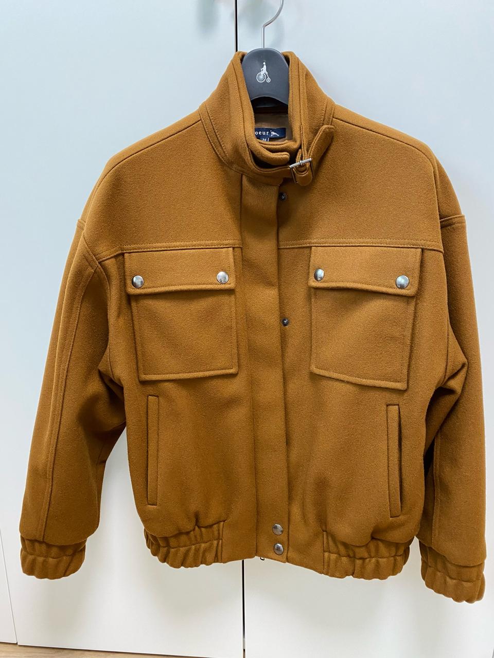 SOEUR 쉐르 울 캐시미어 브라운 블루종 자켓 Gilles