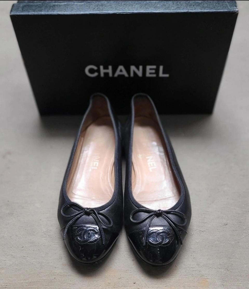 샤넬정품 플랫단화 240