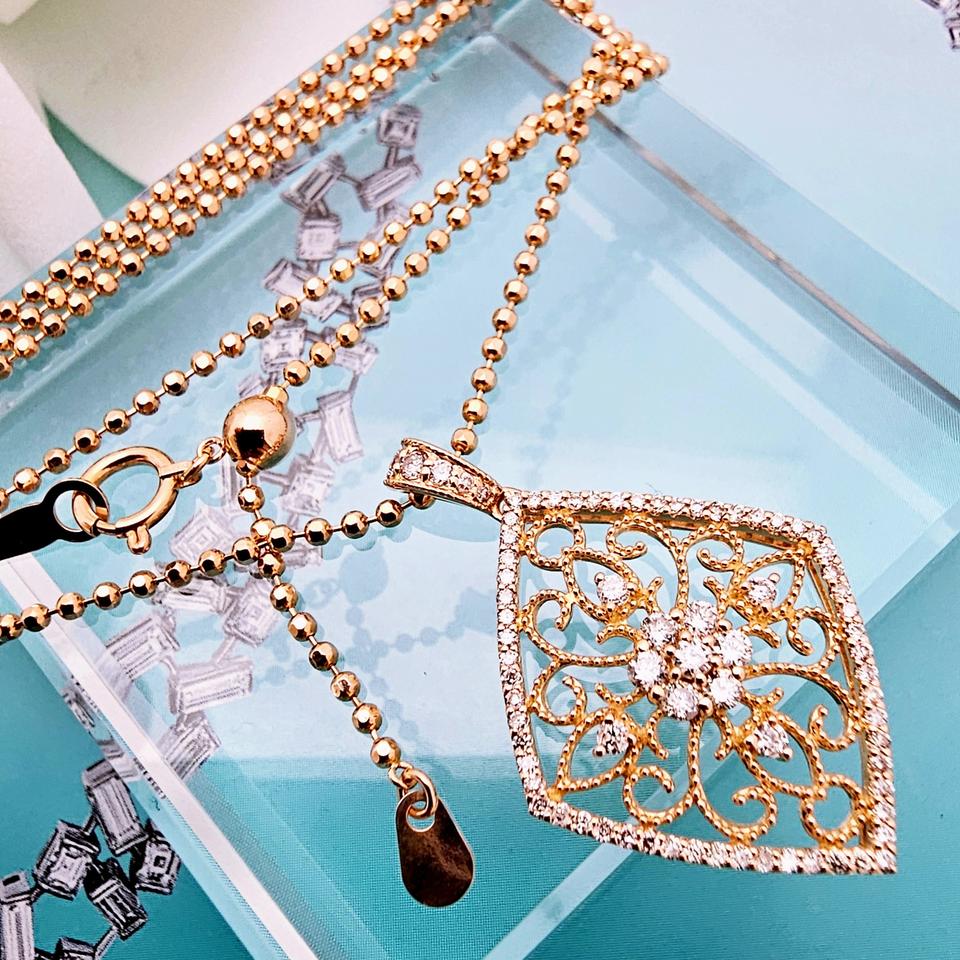 18k 다이아 엔틱 목걸이