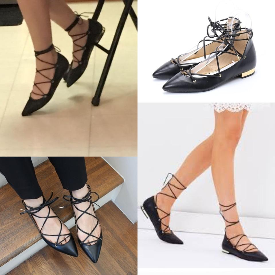 스틸레토 스트랩 플랫슈즈230