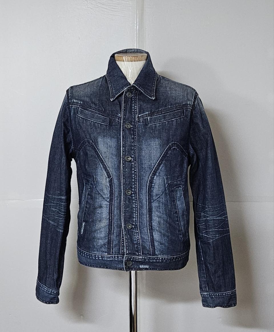 55)타미힐피거 백화점판 데님 워싱 긴팔 청자켓