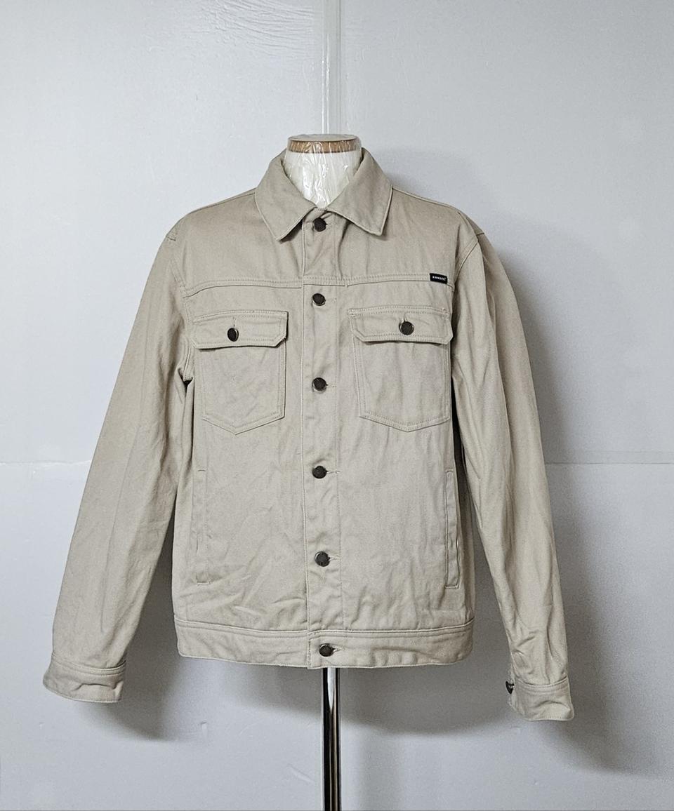 105)캉골 데님 남성 베이지색 자켓점퍼