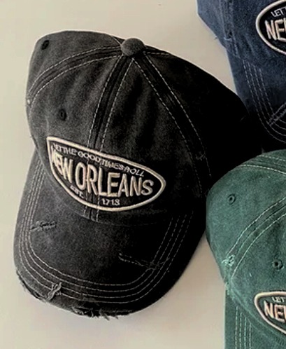 빈티지 레터링 워싱 볼캡