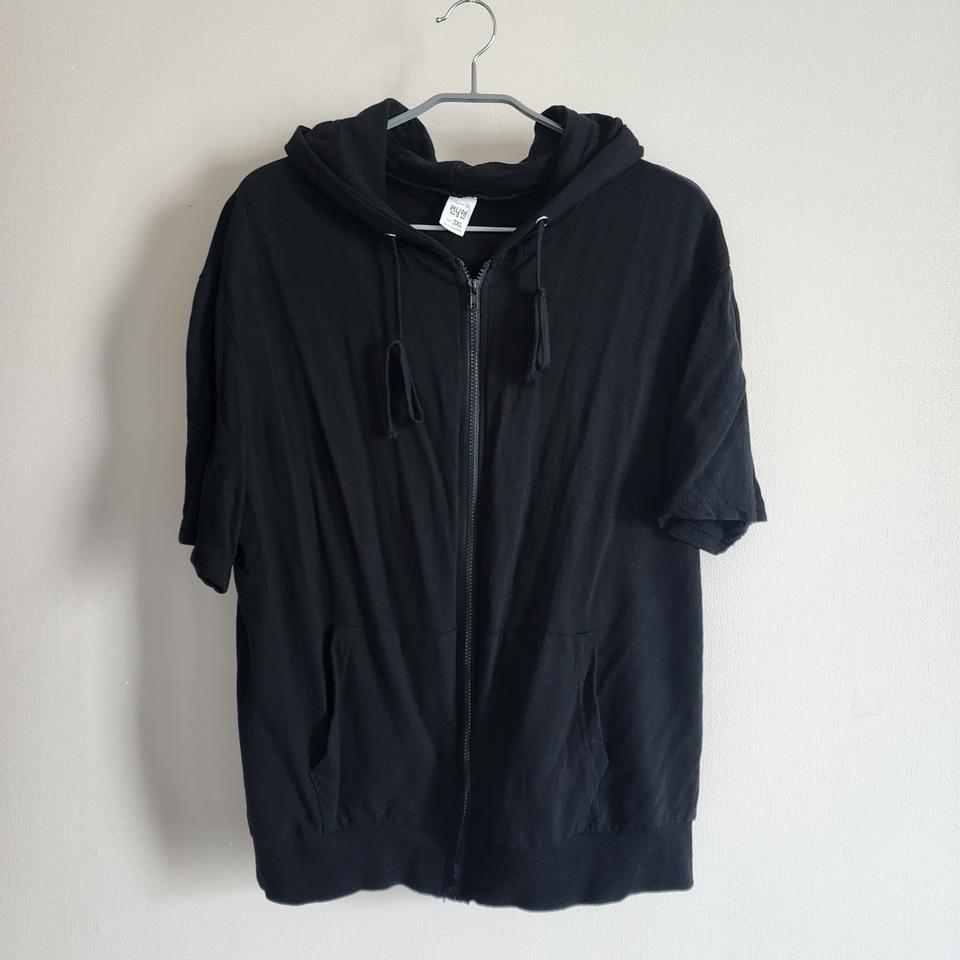 남성 반팔 후드집업(블랙.115)