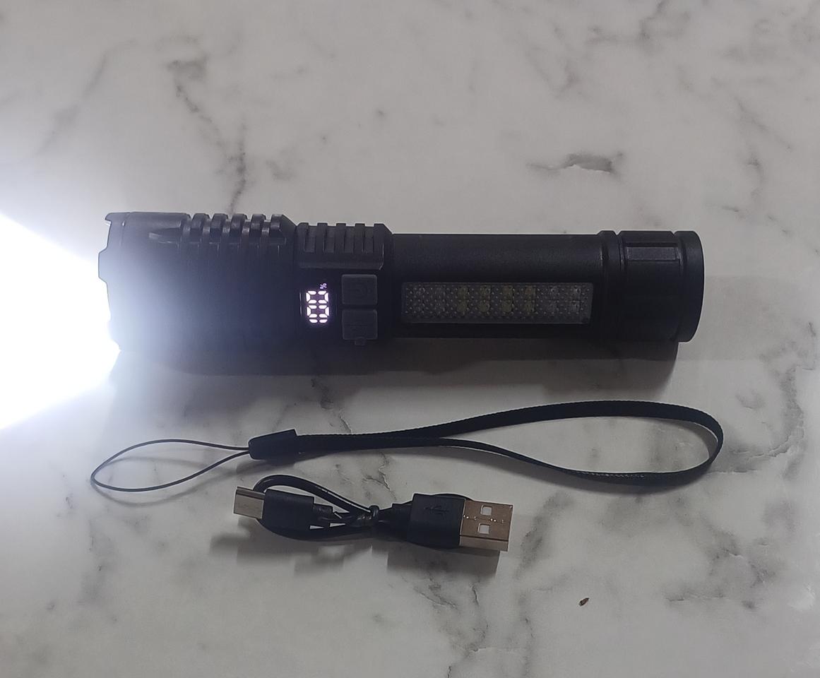 충전식LED 줌 후레쉬 전3모드+사이드2모드 16CM(새상품)