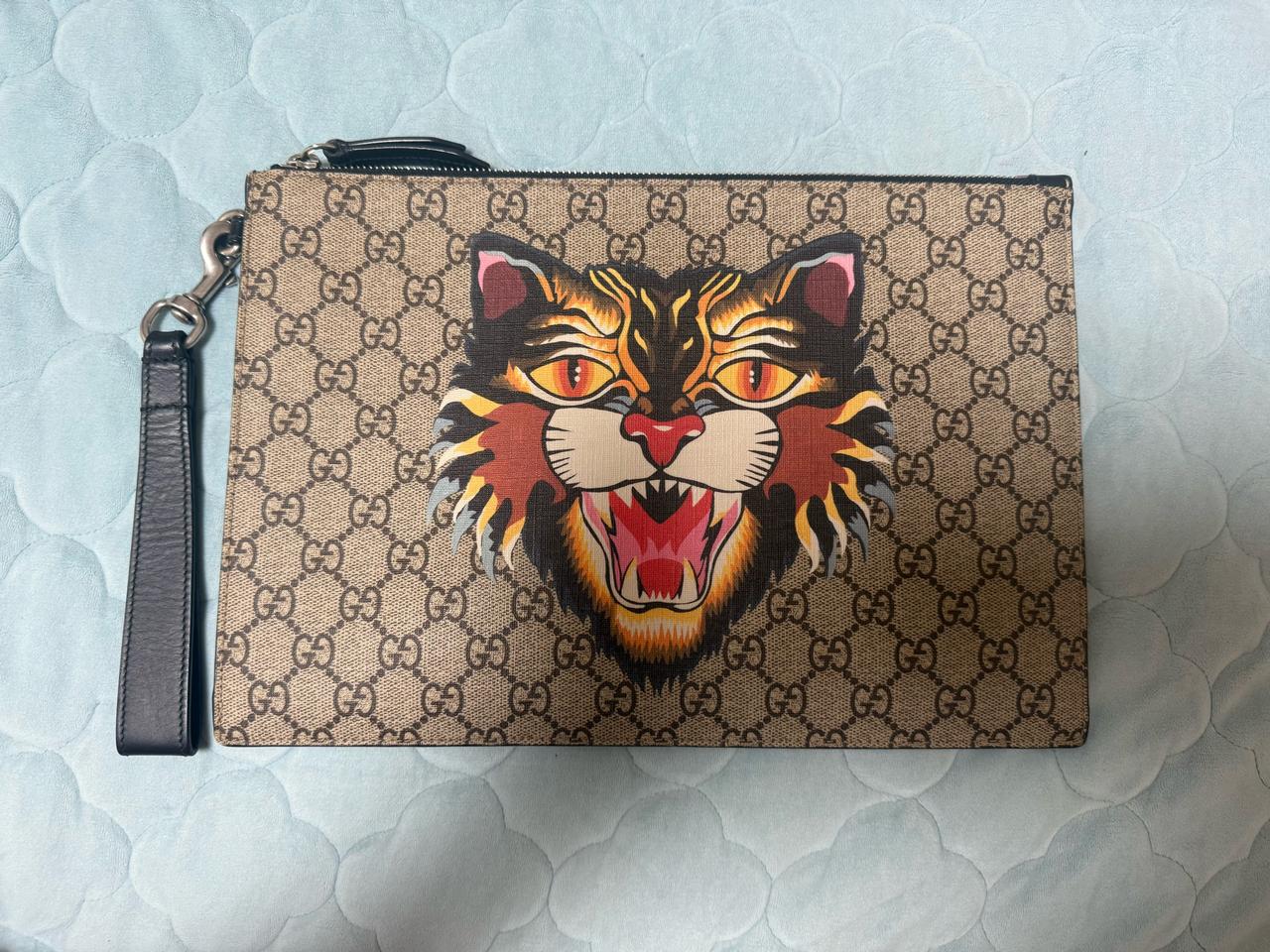 [새상품급] 구찌 앵그리캣 클러치