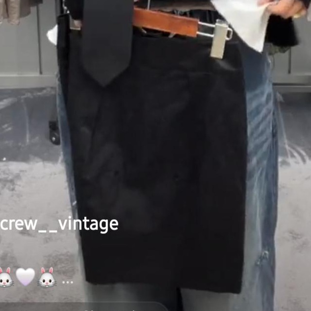 크루빈티지 블랙 오리엔탈 스커트