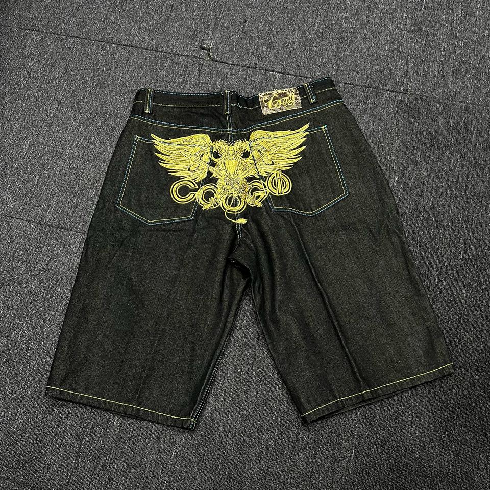 쿠지 COOGI 자수 데님 반바지