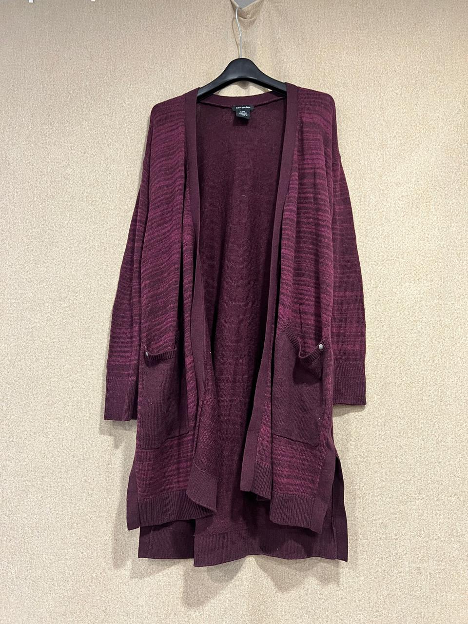 [Calvin Klein 캘빈클라인] 니트 롱 가디건 / S