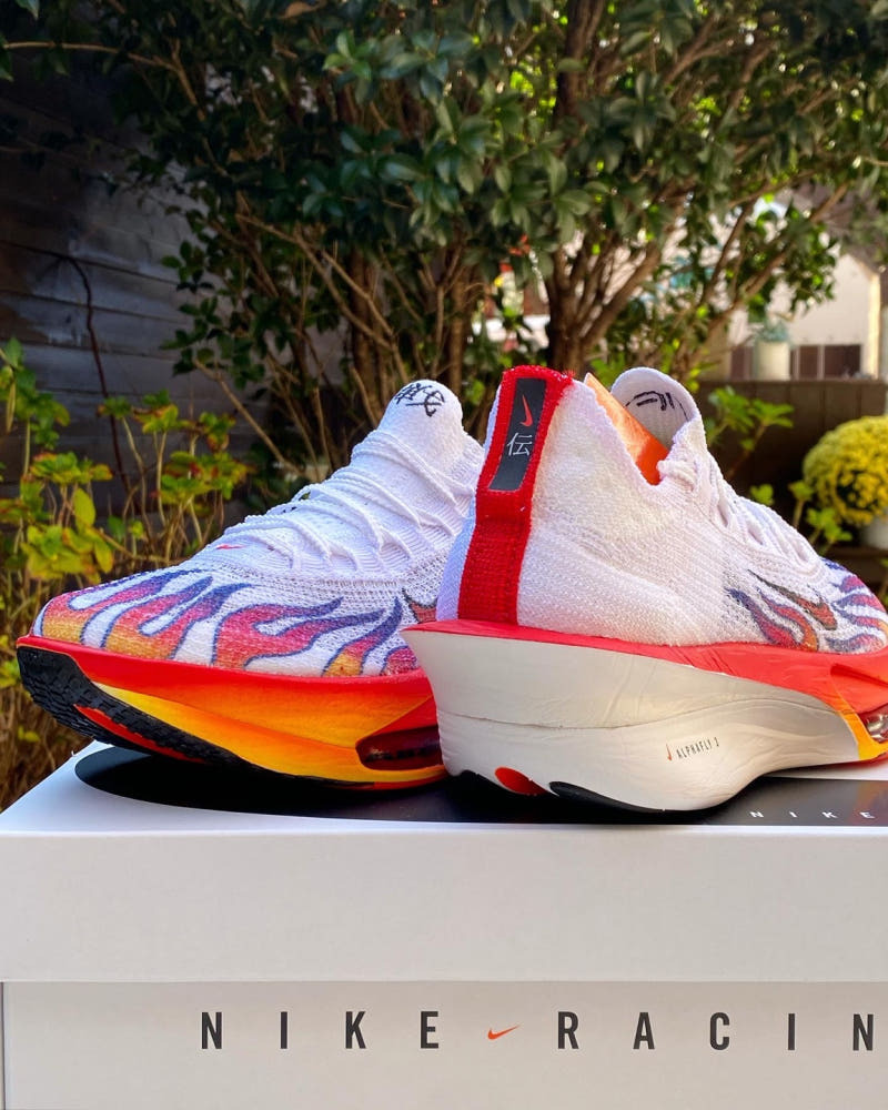 나이키 에어 줌 알파플라이 넥스트% 3 프리미엄 화이트 하바네로 레드