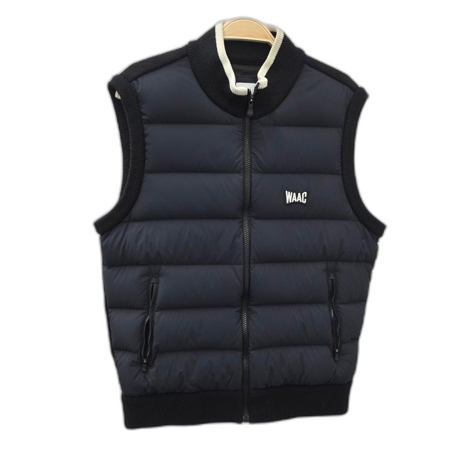 WAAC 왁) 골프 정품 니트 덕다운 방풍 조끼 베스트 집업 네이비