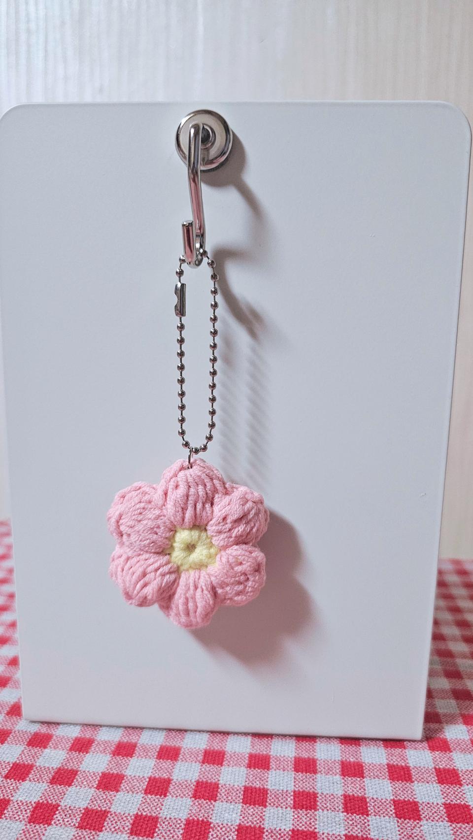 폭신폭신 꽃뜨개 키링