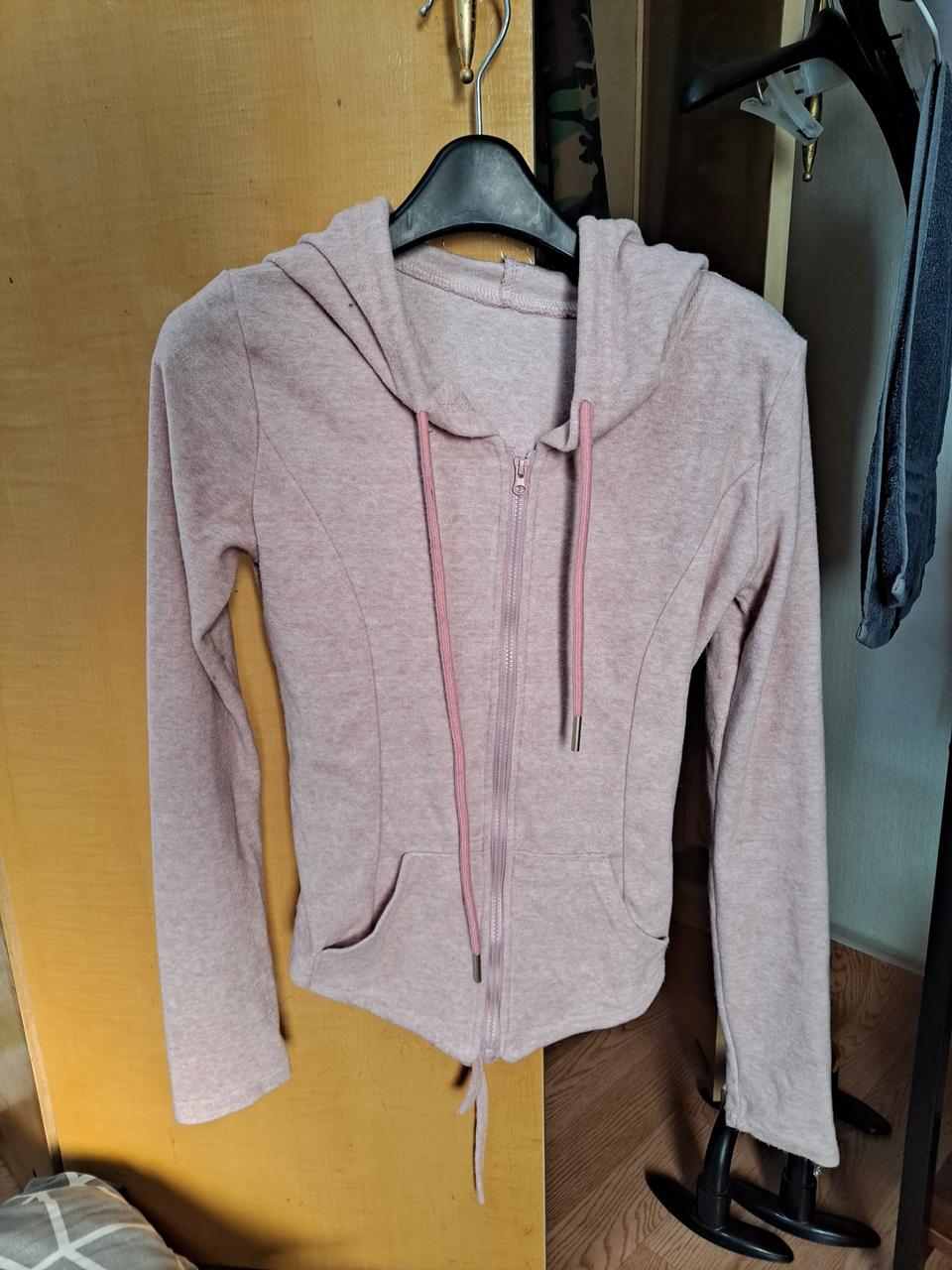 핑크색 후드집업