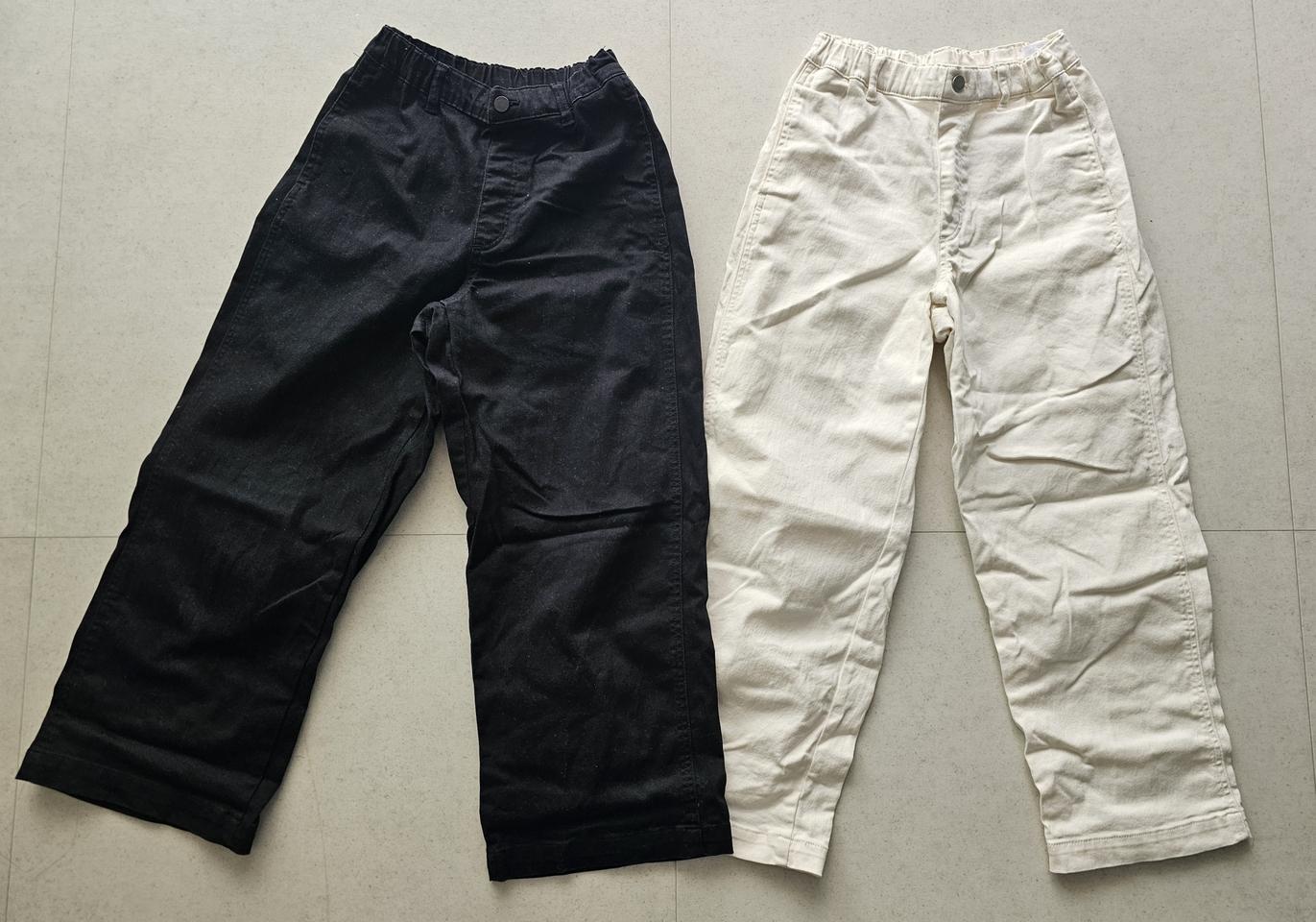 유니클로키즈 와이드팬츠2종일괄