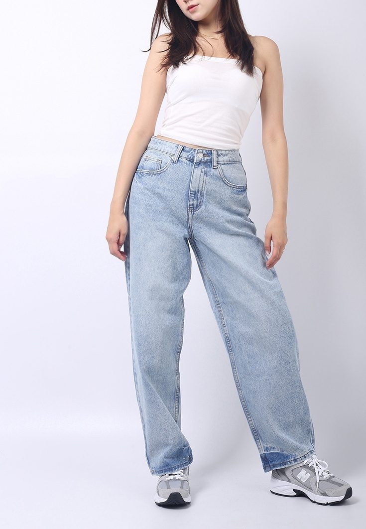 루즈핏 워싱 청바지