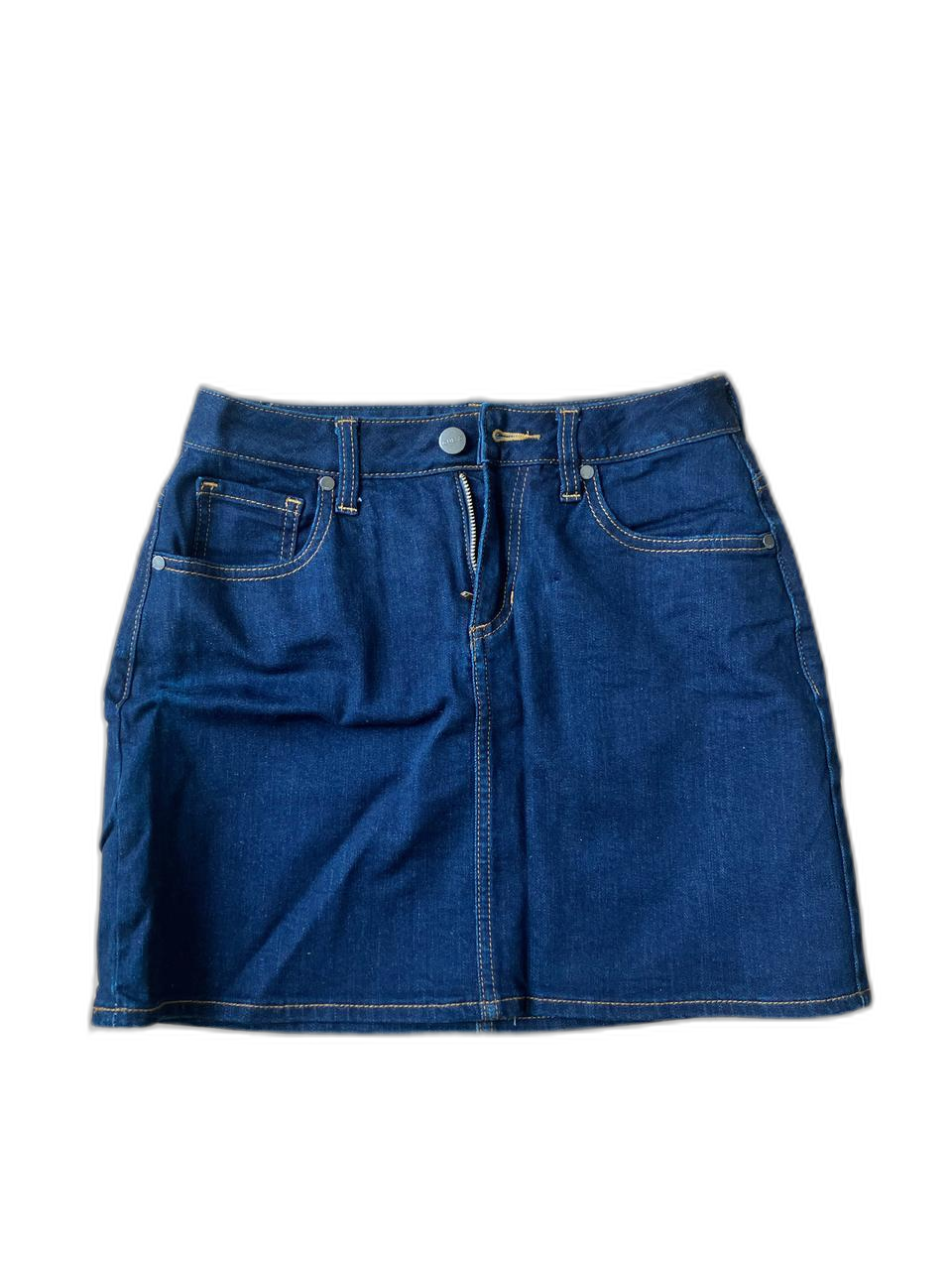 게스 데님 미니스커트 진청 (25)