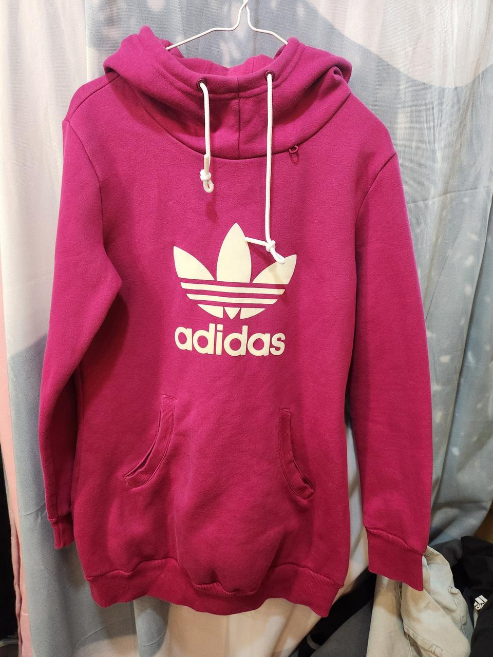 아디다스 기모 롱후디