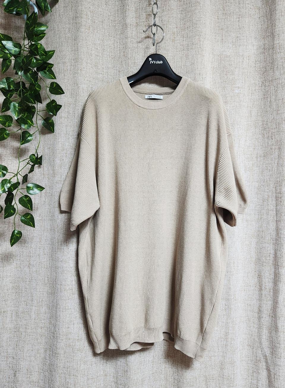 자라(ZARA) 잔 골지 반팔 니트