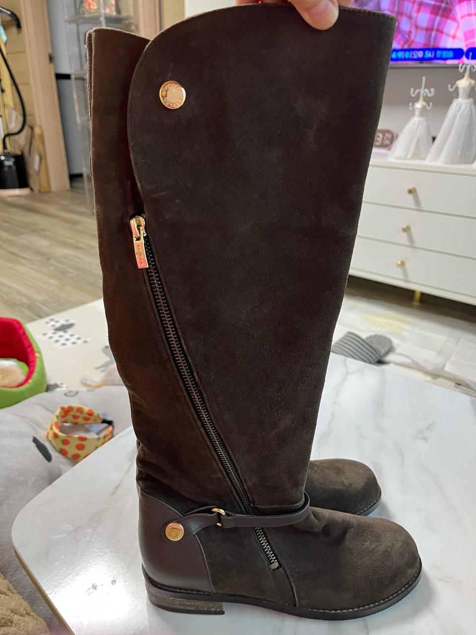 바바라 스웨이드 롱부츠235