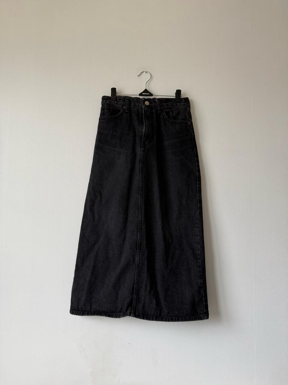블랙데님스커트
