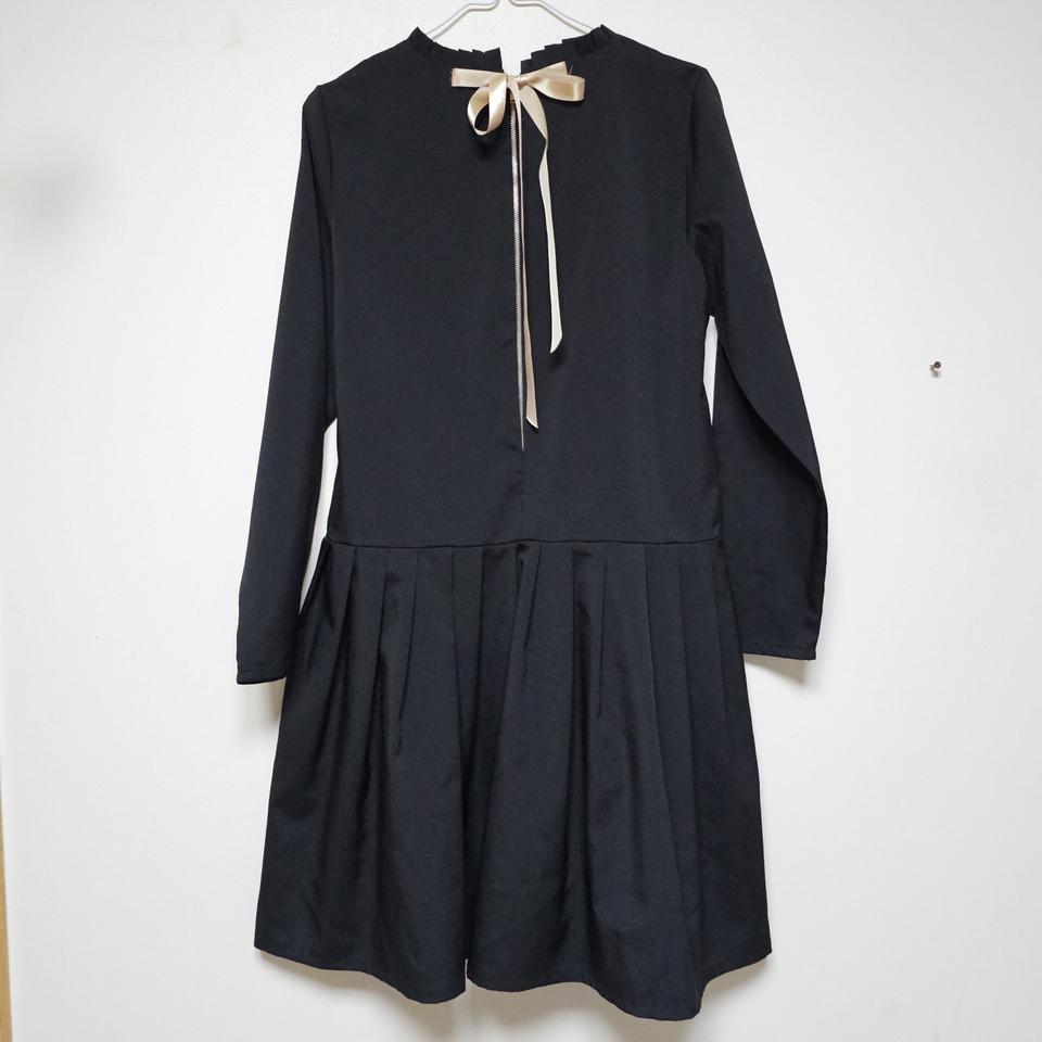 도드리 리본 블랙원피스 프리