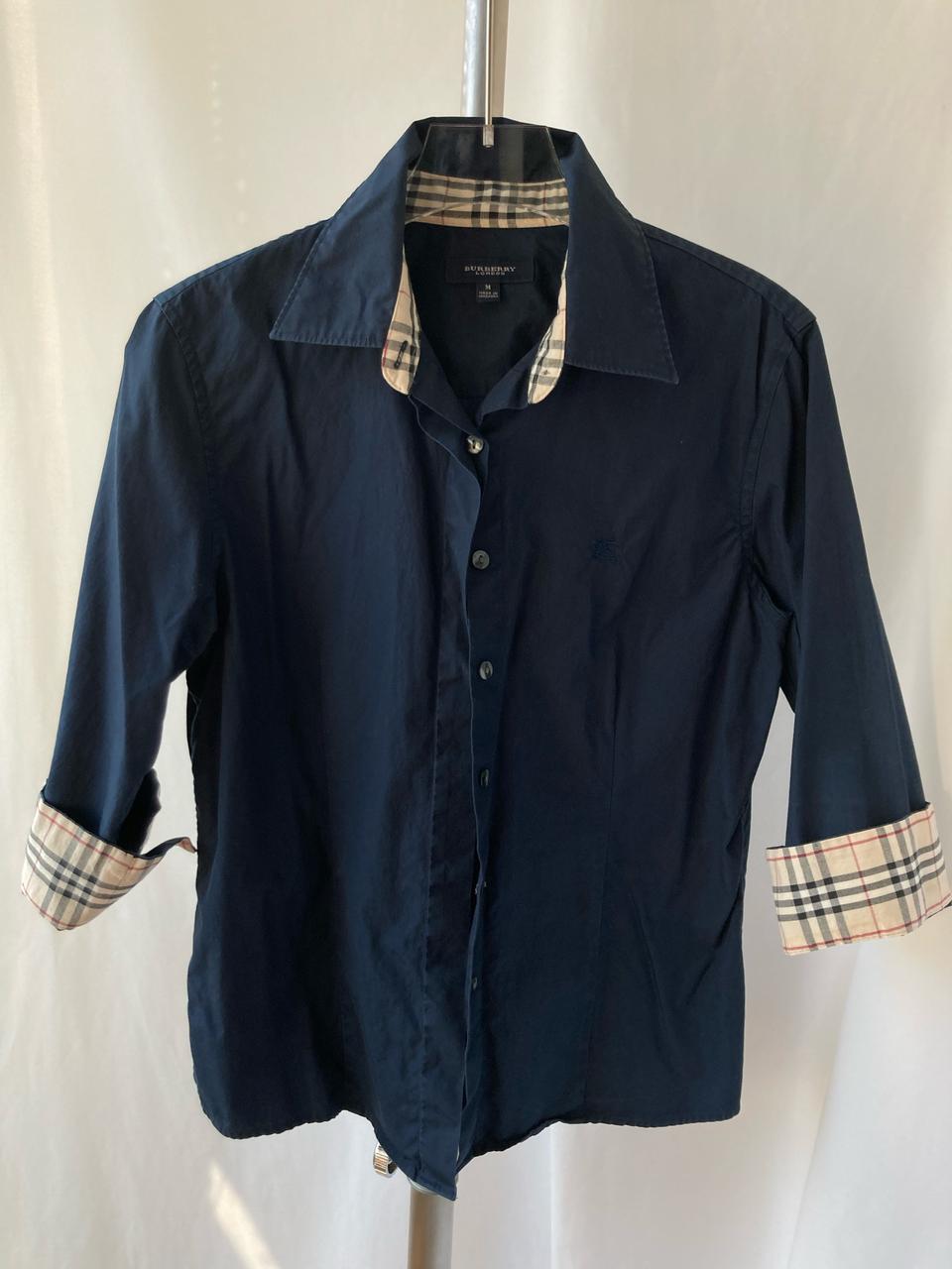 정품) 버버리 여성 봄블라우스 셔츠 네이비