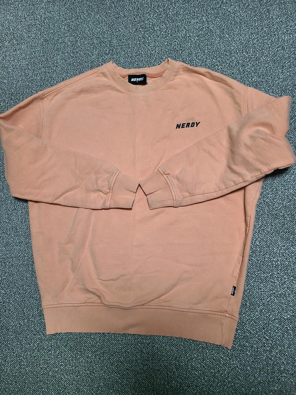 널디   맨투맨   95  M  연핑크 오버사이즈 남녀공용