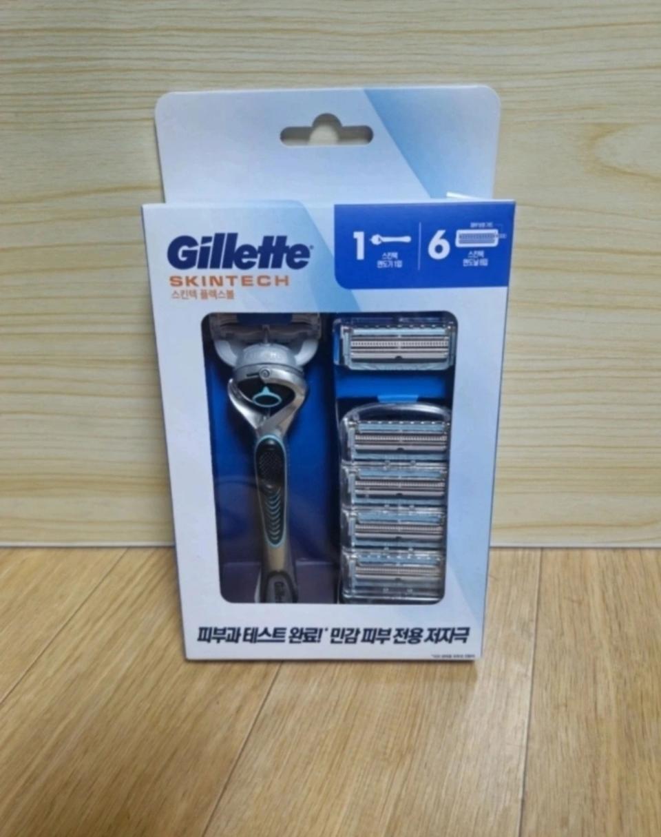 질레트 스킨텍 플렉스볼 면도기1 + 면도날 6입