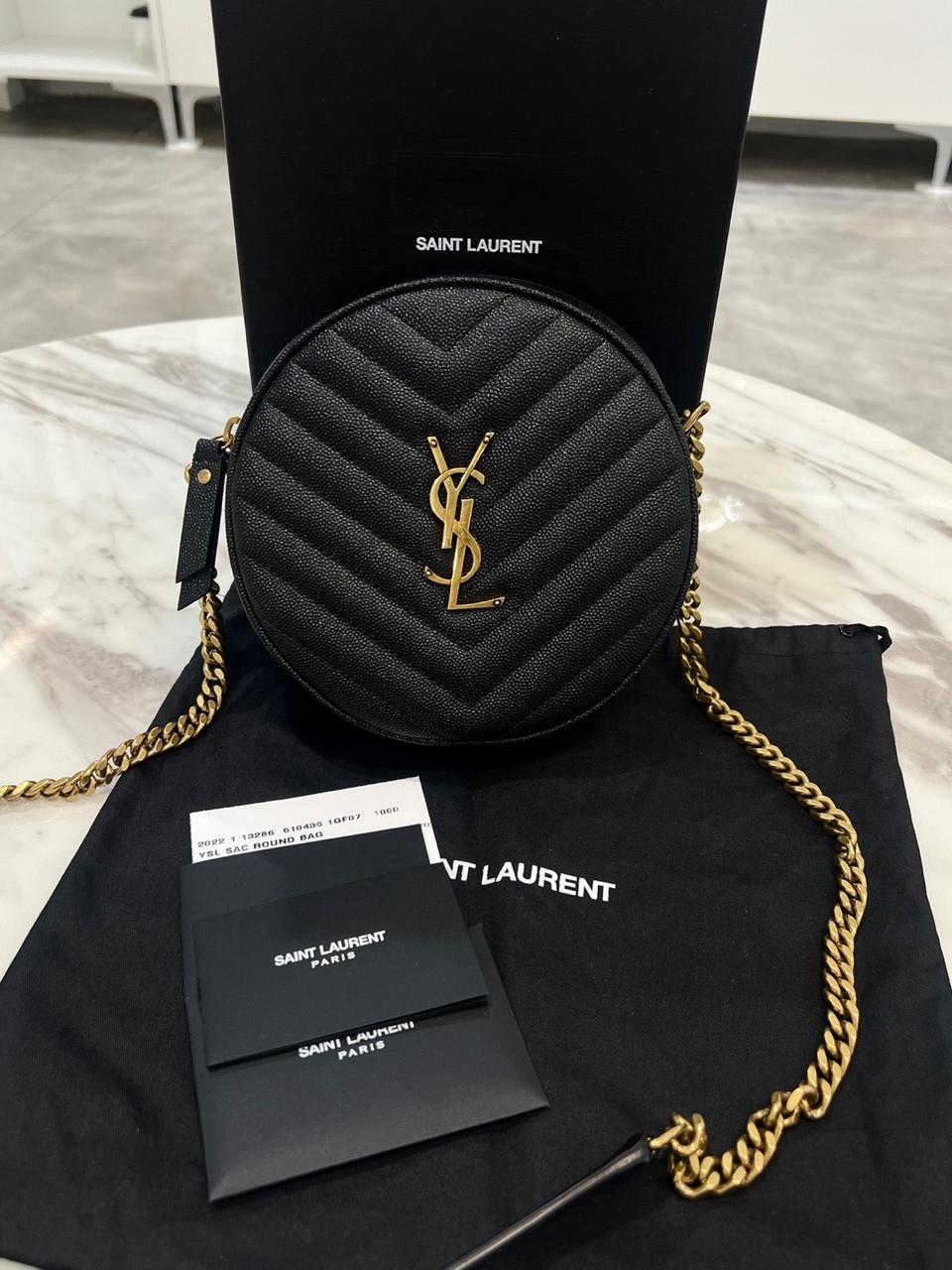 생로랑 라운드 카메라 크로스백 탬버린백 610436 1GF07 1000