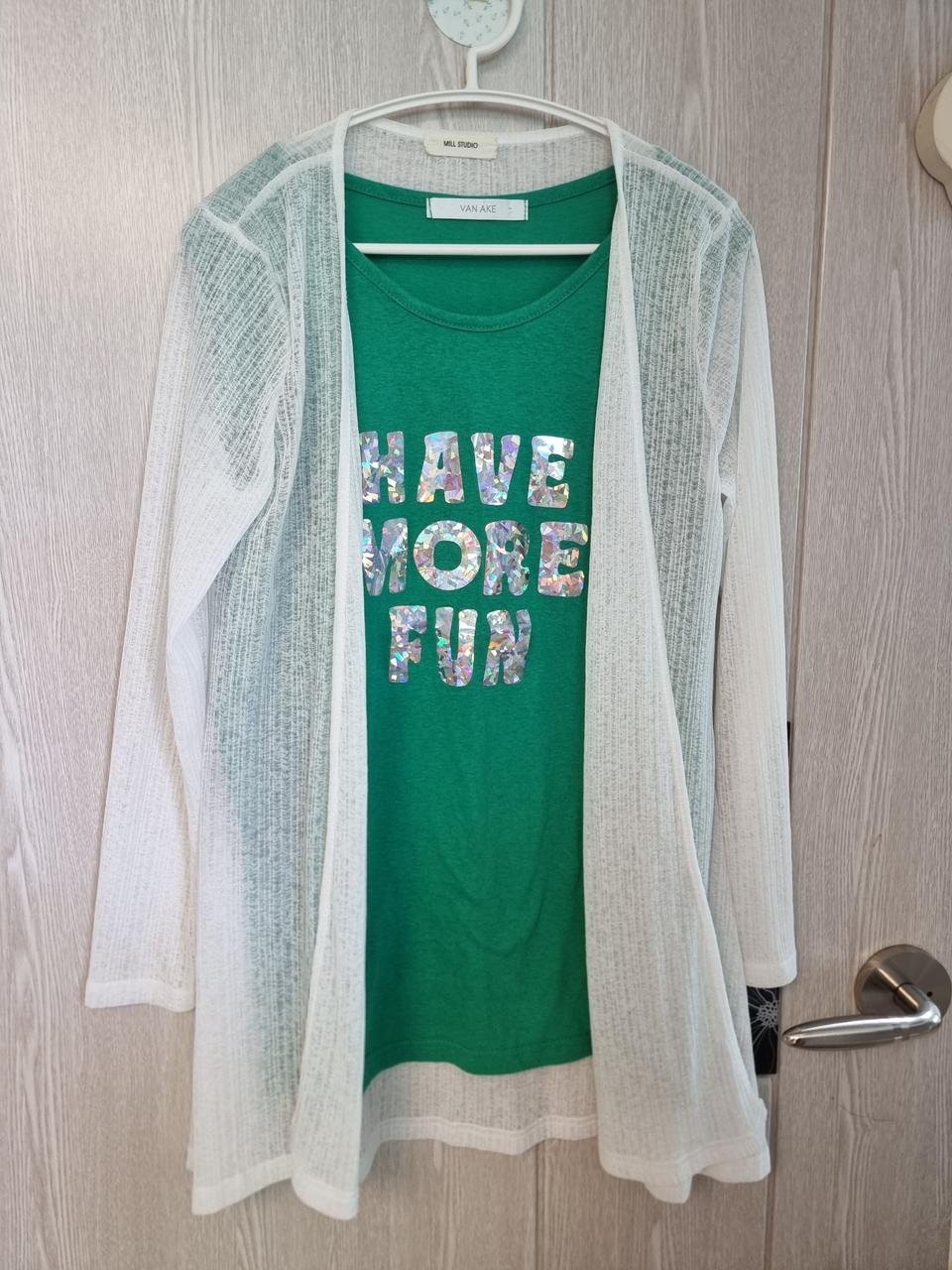 가디건 티셔츠 세트 F