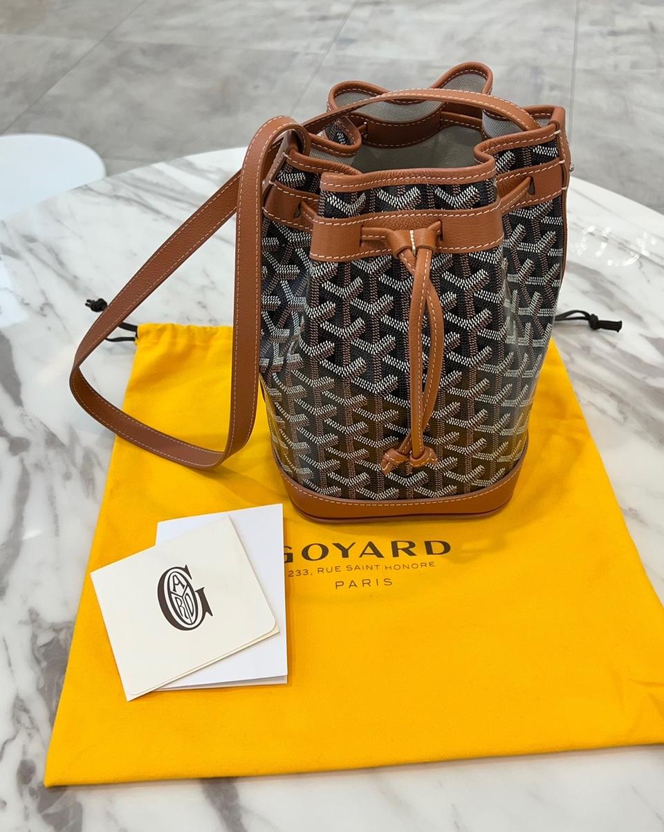 고야드 쁘띠플로 버킷백 PM 블랙 브라운 탄 AMAFLOT