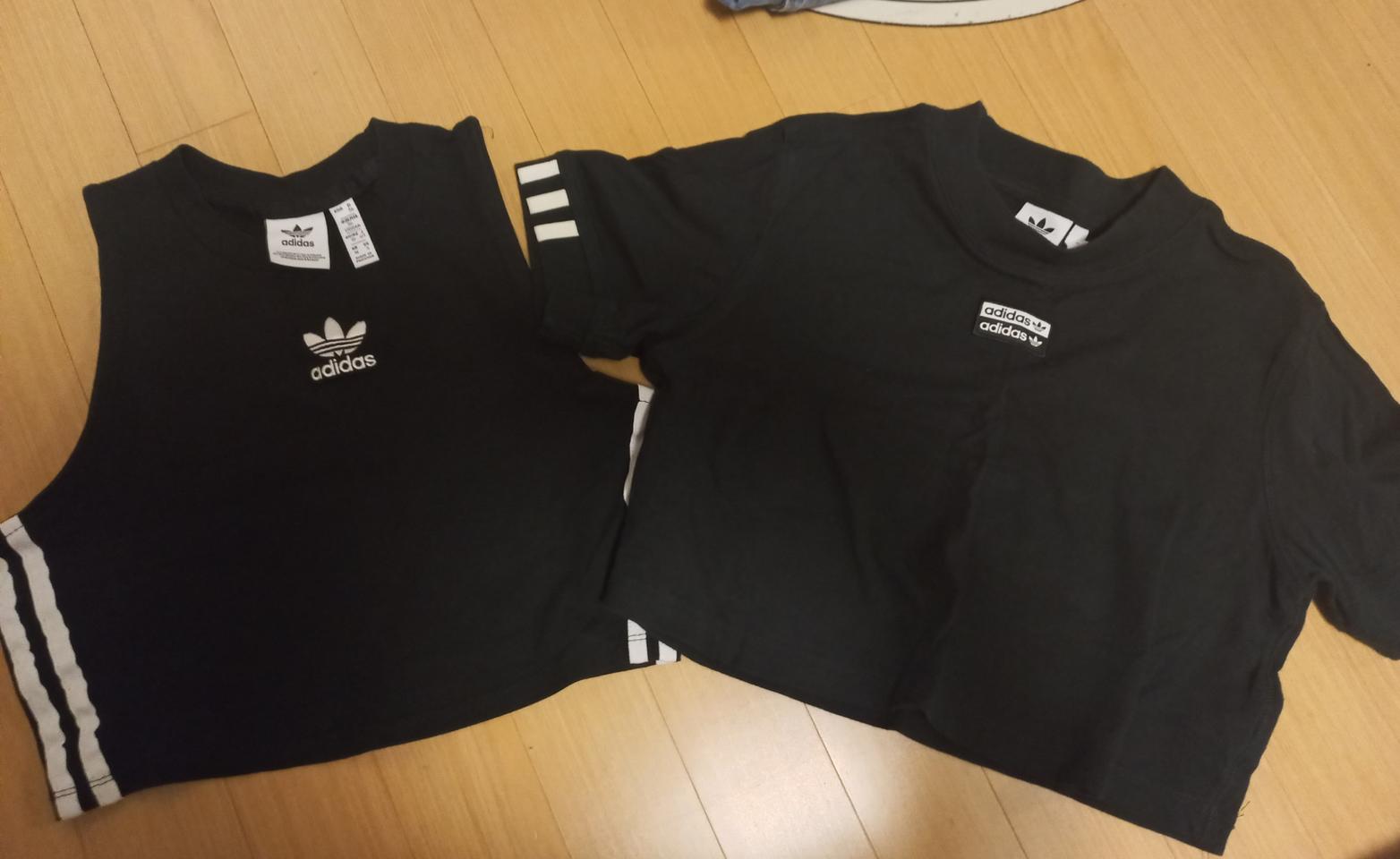 s~m 일괄 아디다스 크롭티 2종 세트