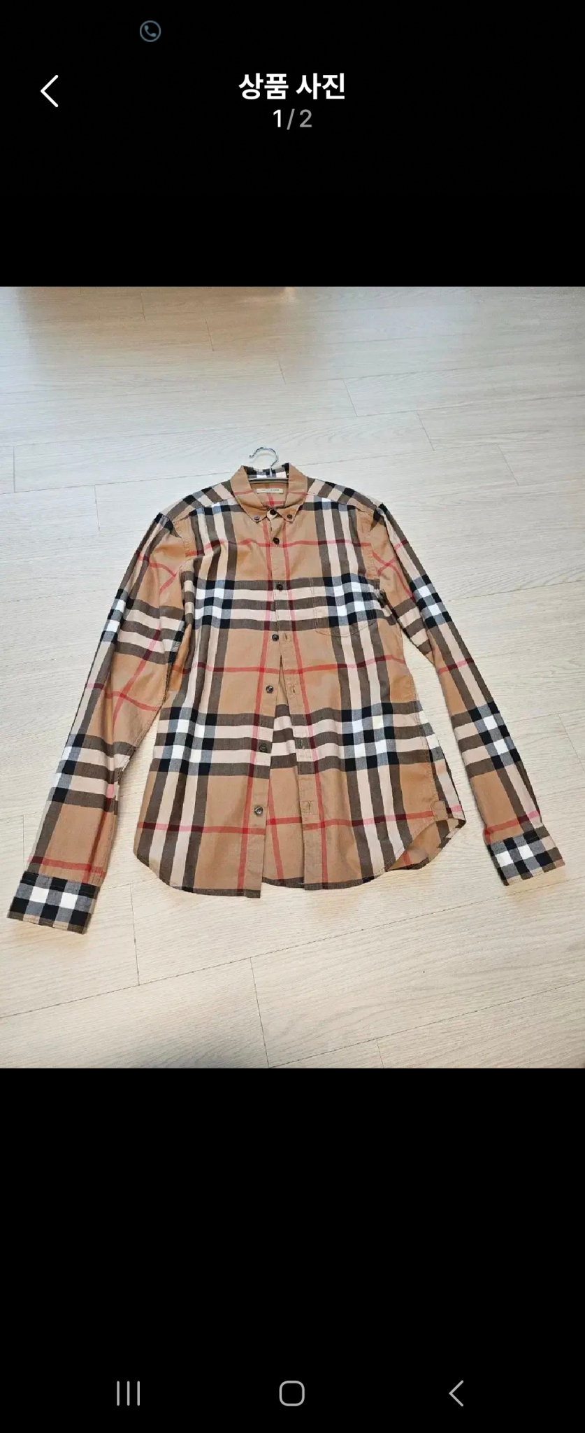 버버리 노바체크 남방