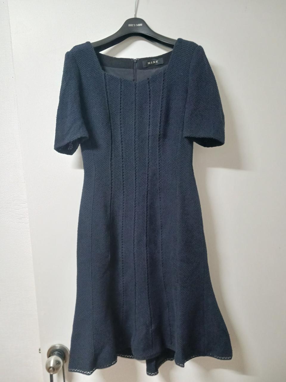 한섬 마인 MINE 네이비 원피스 날씬 55까지 SJSJ 타임 시스템