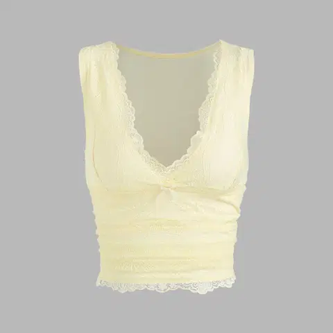 [XS] 샵사이다 레이스 크롭 탱크탑 새상품