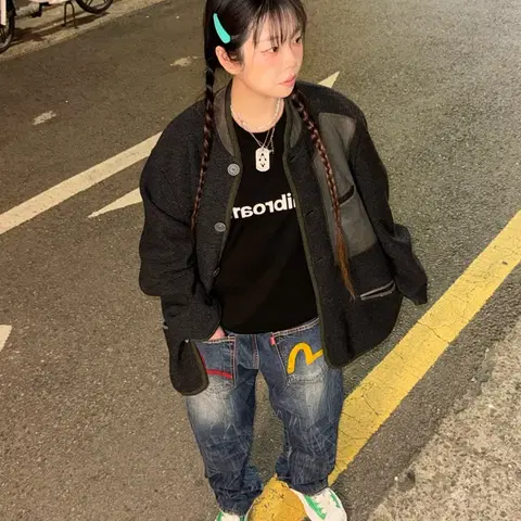 (정품) EVISU GENES 에비수 워싱 부츠컷 데님팬츠