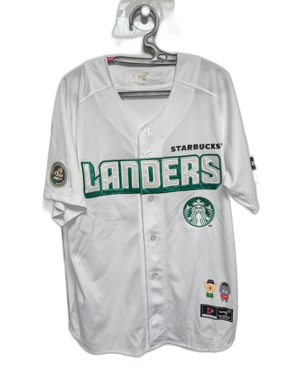 ssg 유니폼 스타벅스 에디션 110사이즈 팝니다